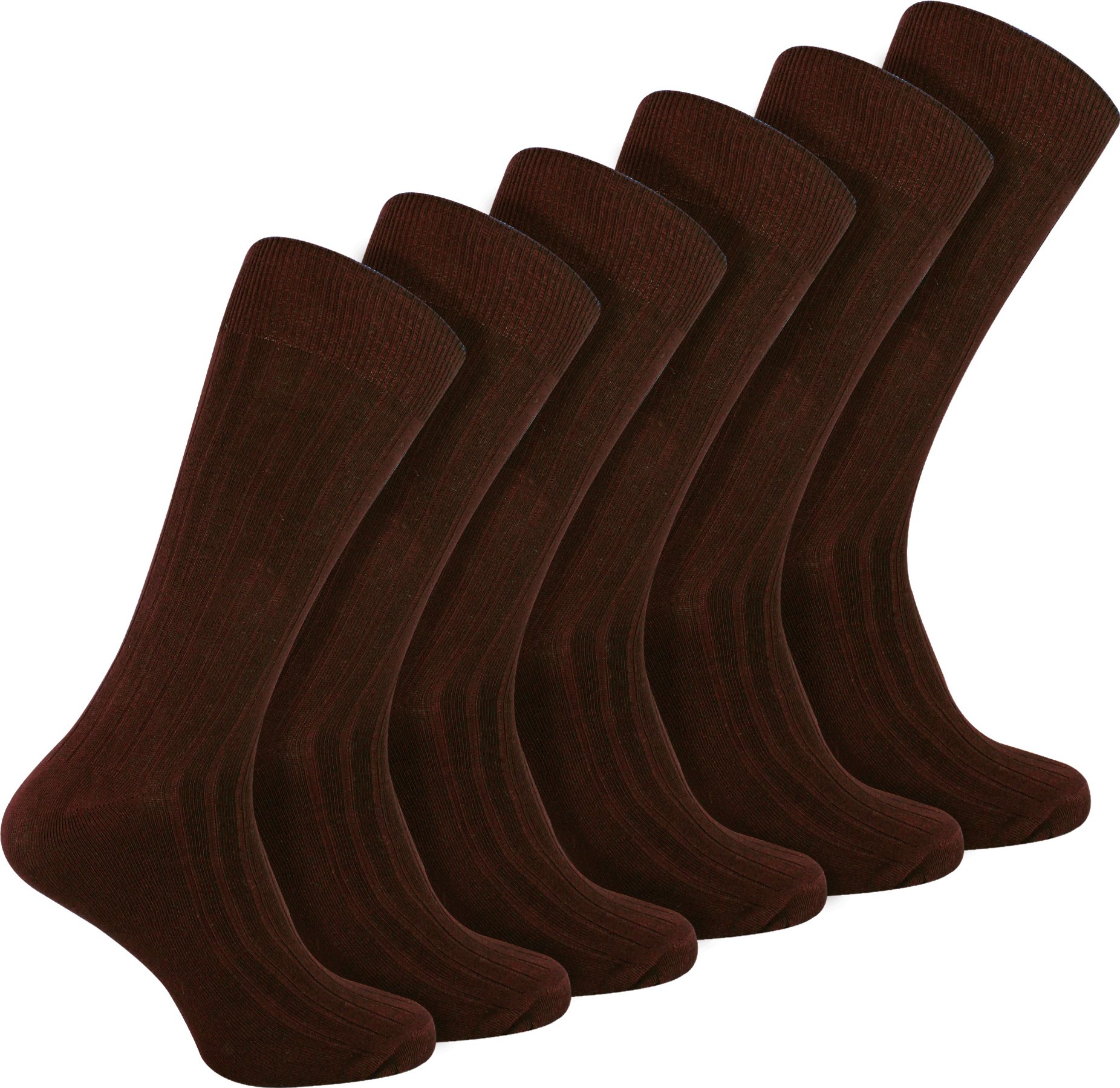 Herren Einfarbige Baumwollreiche Gerippte Socken