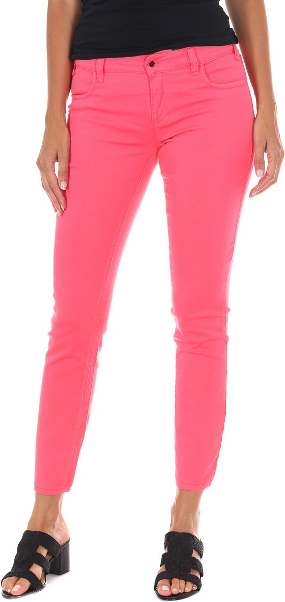 Lange Denim-Hose aus elastischem Stoff 10DBF0525-G291 Frau