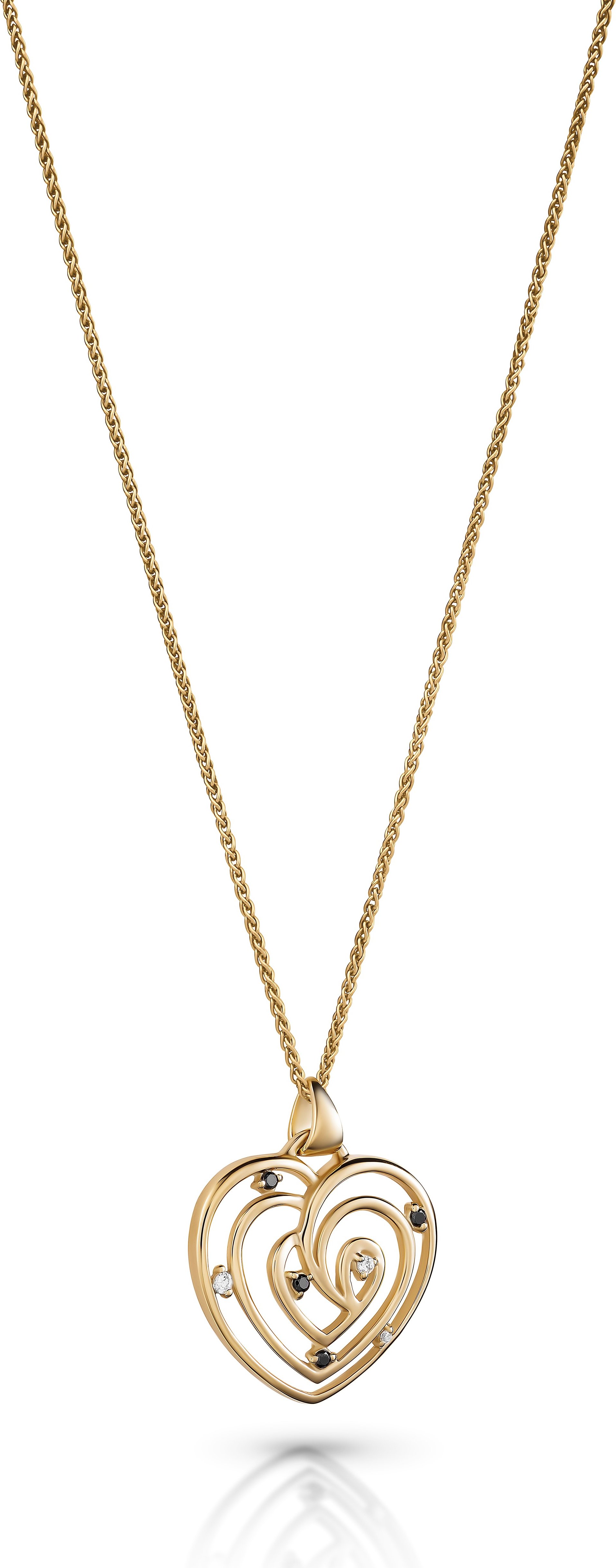 Orphelia 'Euphoria' Damenkette aus 925er Sterling Silber mit Anhänger - Gold ZH-7522/G