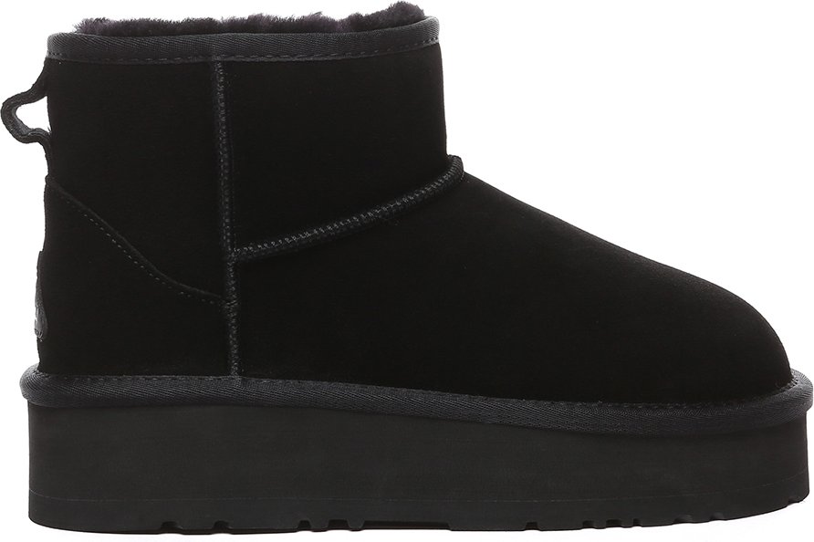 EVER AU Damen Leder Plateau Kurzstiefel - Dusky