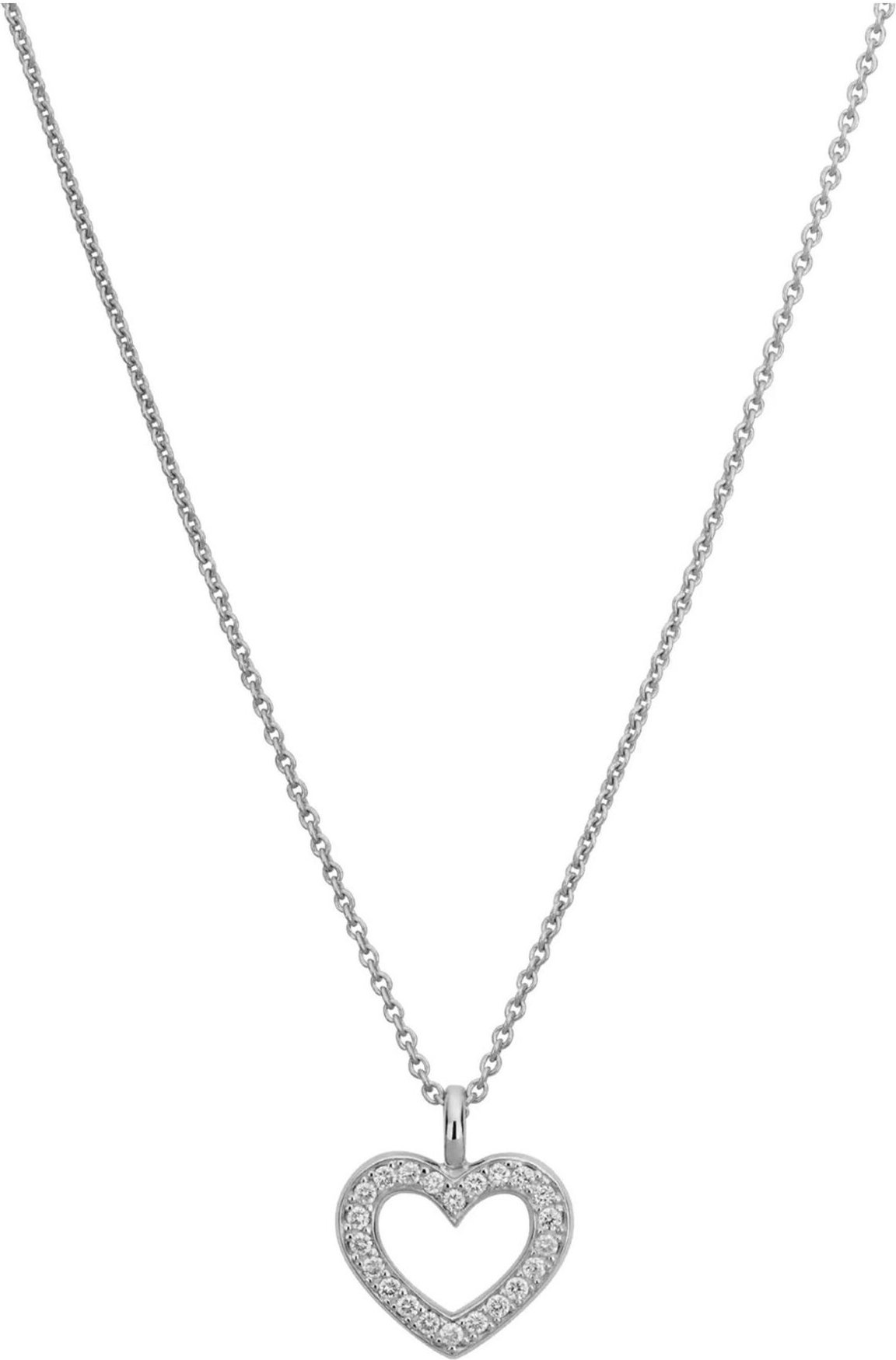 Lyomi Anhänger 585/- Weißgold Herz 22 synth. Diam. 0,15ct.