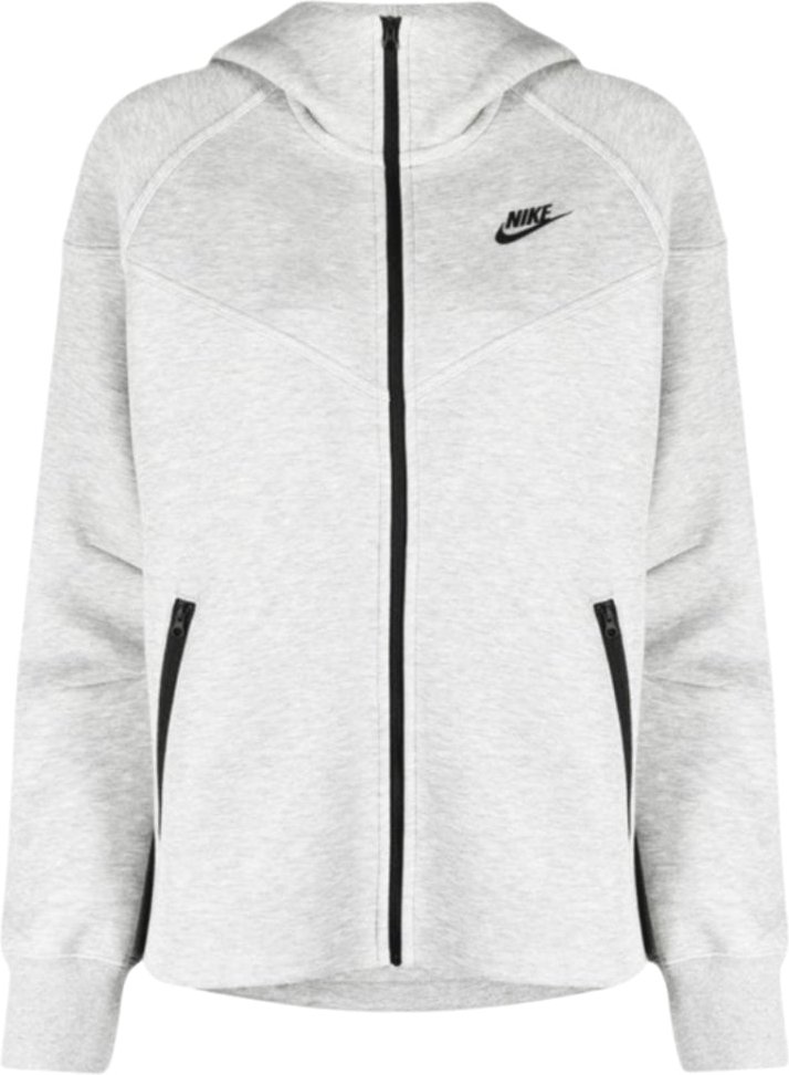 Nike - Hellgrauer Hoodie Mit Reißverschluss
