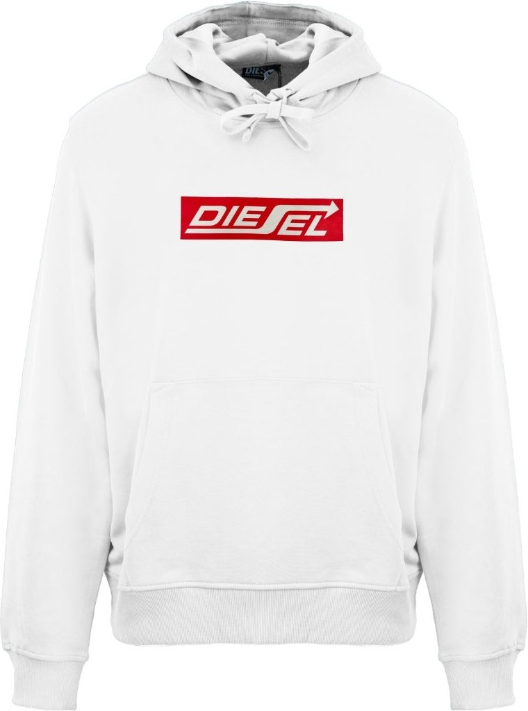 Diesel - T-shirt Mit Pfeil-logo In Hellweiß