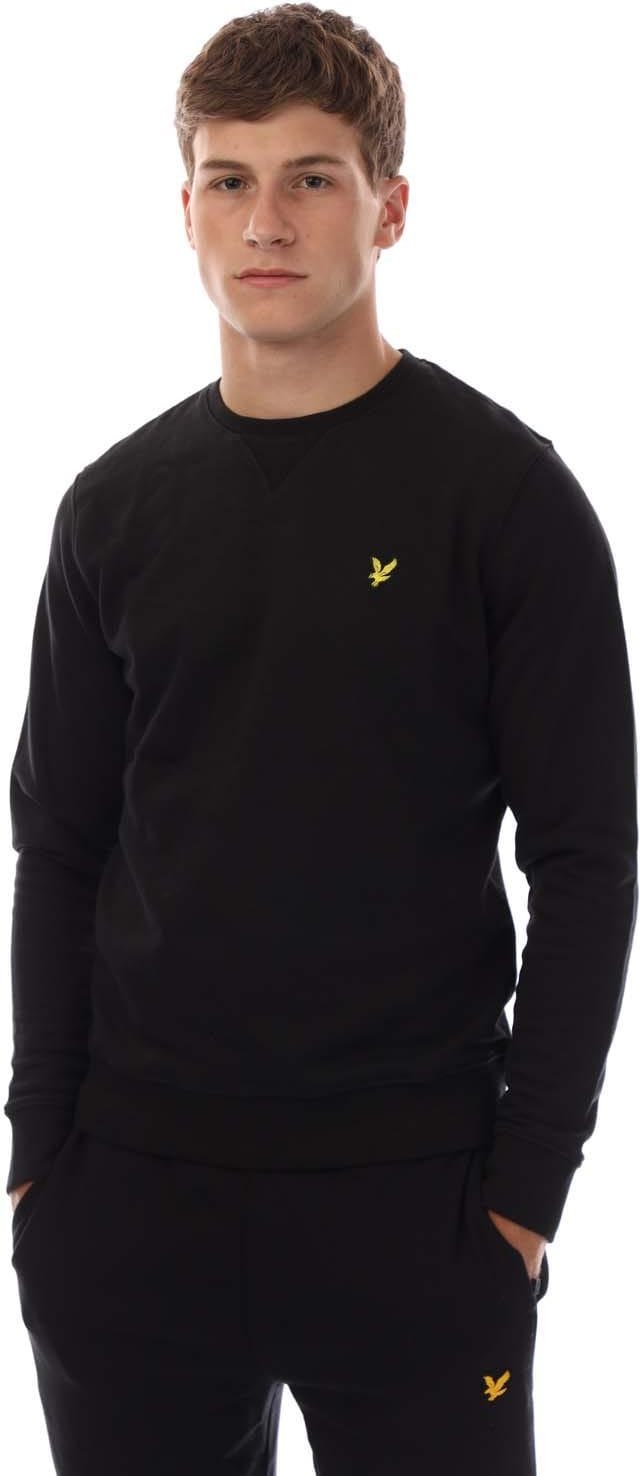 Lyle & Scott - "Football World" Sweatshirt für Herren,Rundhalsausschnitt (Schwarz)
