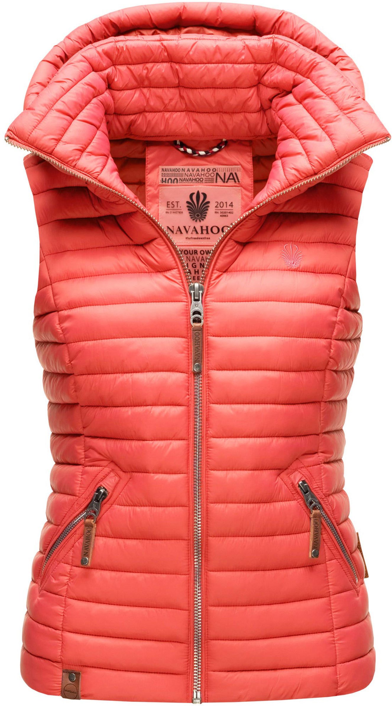 Navahoo Damen Steppweste Shadaa – Leichte Weste mit Abnehmbarer Kapuze