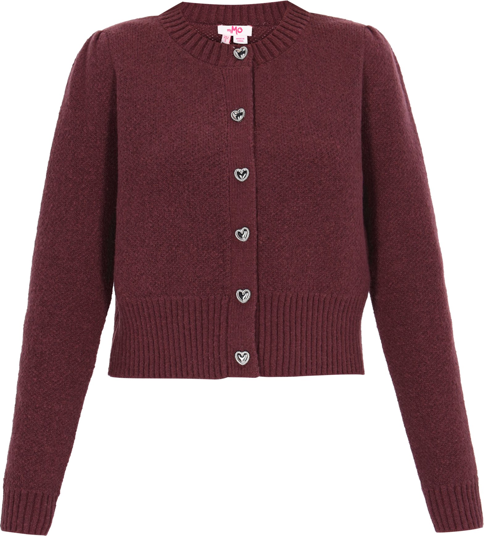 Mymo Strickjacke Frauen Burgund