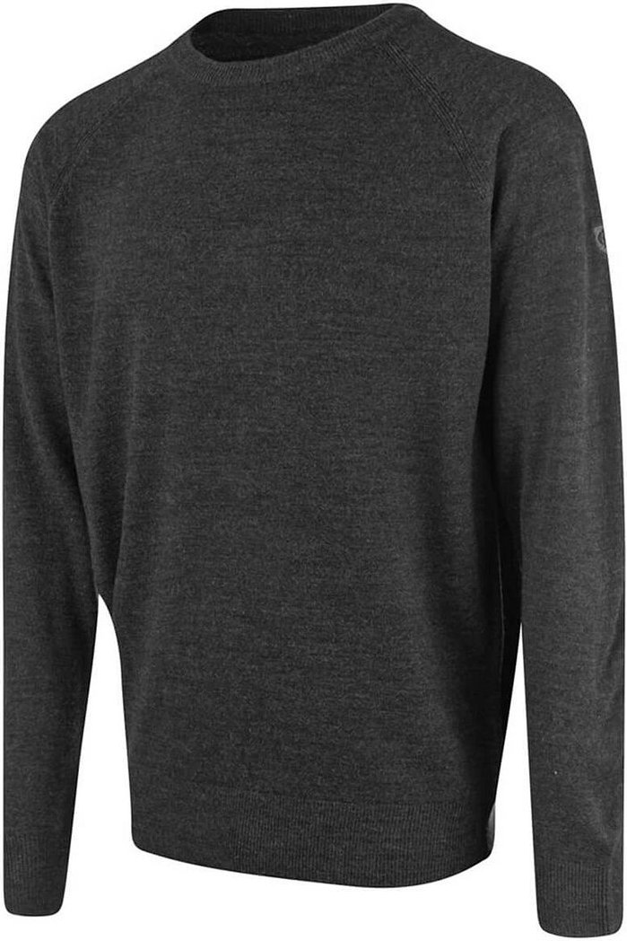 Insel Grüne Raglan Herren dunkler Holzkohle -Golfpullover
