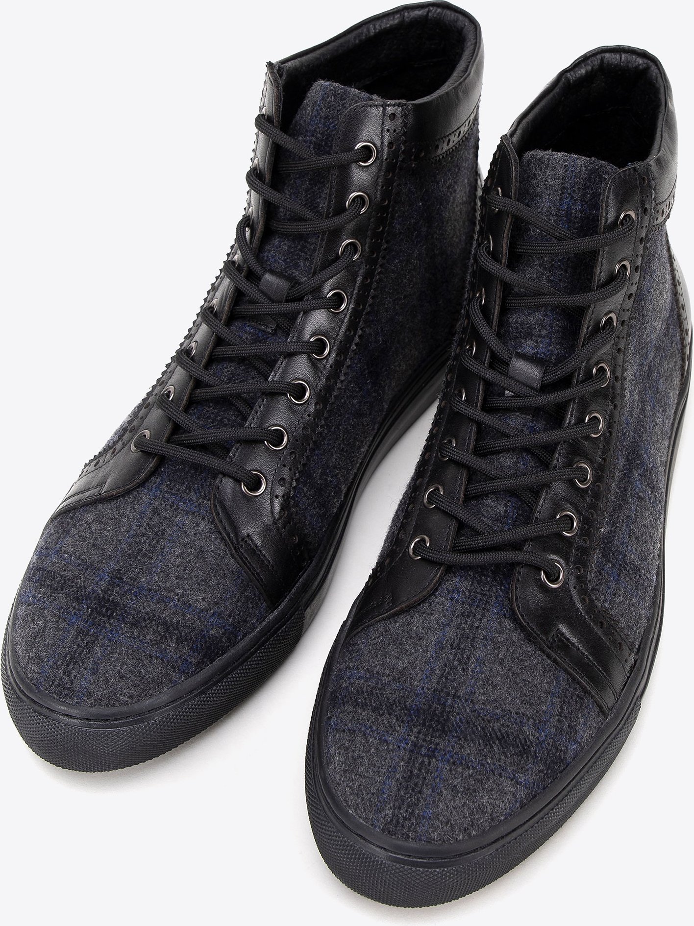 Wittchen Herren-Sneaker aus Leder, Schwarz, Naturleder