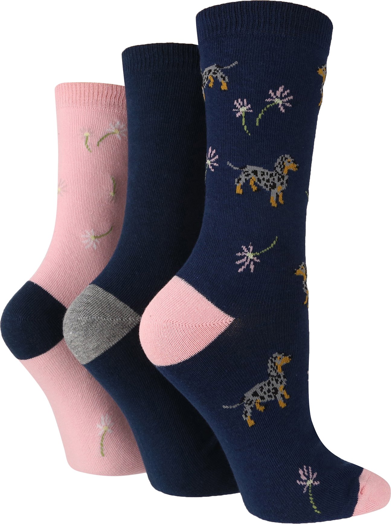 Wild Feet - 3 Pack Damen Tier Thema Spaß Neuheit Socken für Geschenk