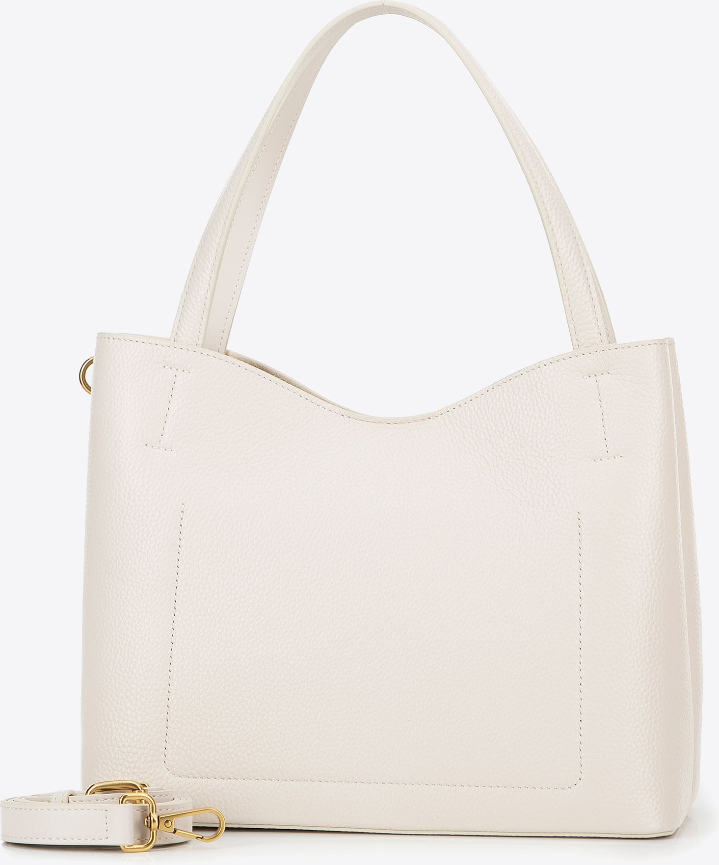 Wittchen Damen-Shopper-Tasche aus Leder mit Geldbörse, Creme, Naturleder