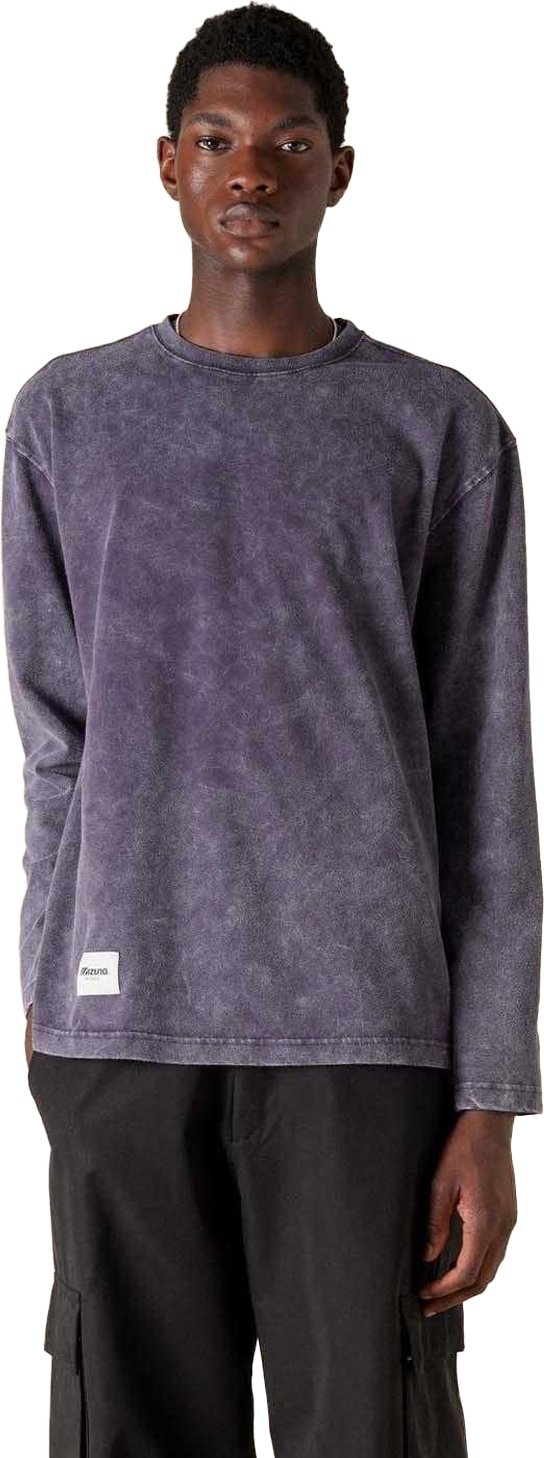 Mizuno - "Sportstyle" T-Shirt für Herren, Langärmlig (Violett)