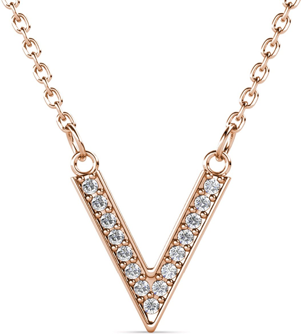 Victory-Anhänger - Roségold und Kristall