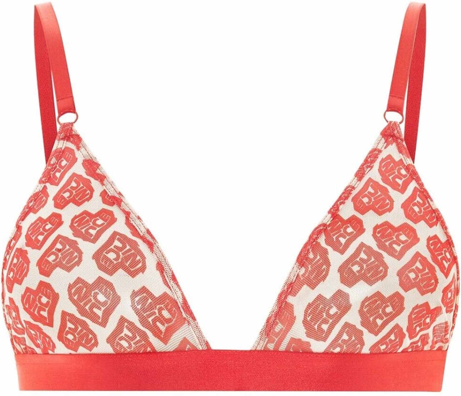 NICCE Einstellbares weißes/rotes Aop Herz Dreieck Bralette 211 2 15 09 0469