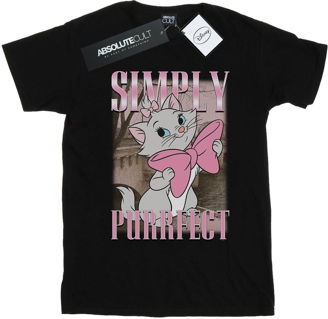 Disney - "Aristocats Marie Simply Purrfect Homage" T-Shirt für Mädchen (Schwarz)