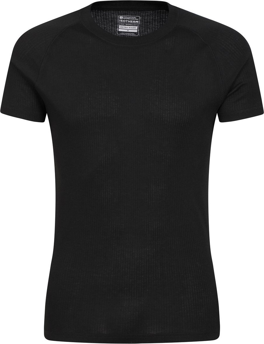 Mountain Warehouse Herren Talus Rundhalsausschnitt Kurzarm Thermal Top (Schwarz)