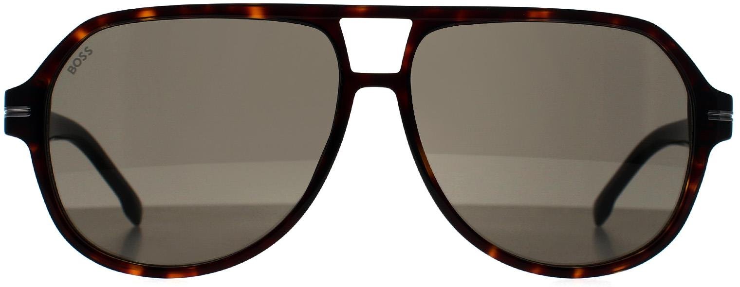 Hugo Boss Aviator Herren Dunkel Havanna Grau BOSS 1507/S