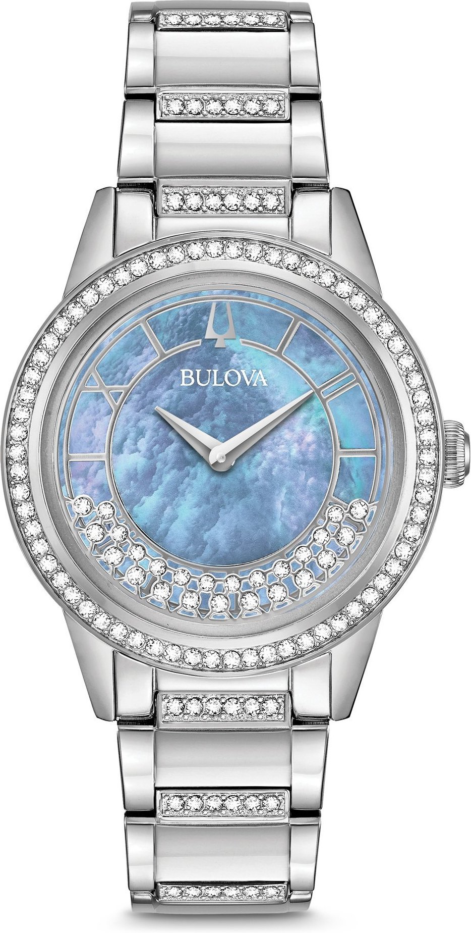 Bulova Turnstyle Damen Silber Uhr 96L260