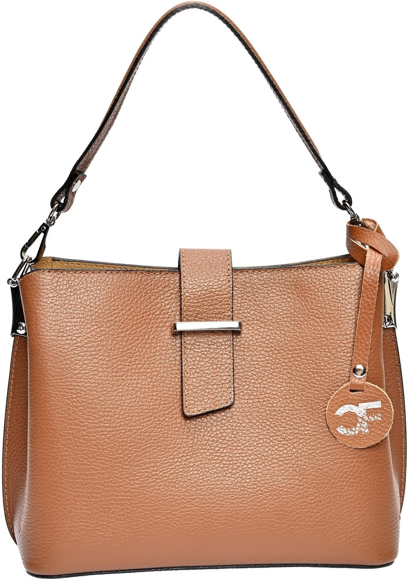 Carla Ferreri Braune Lederhandtasche