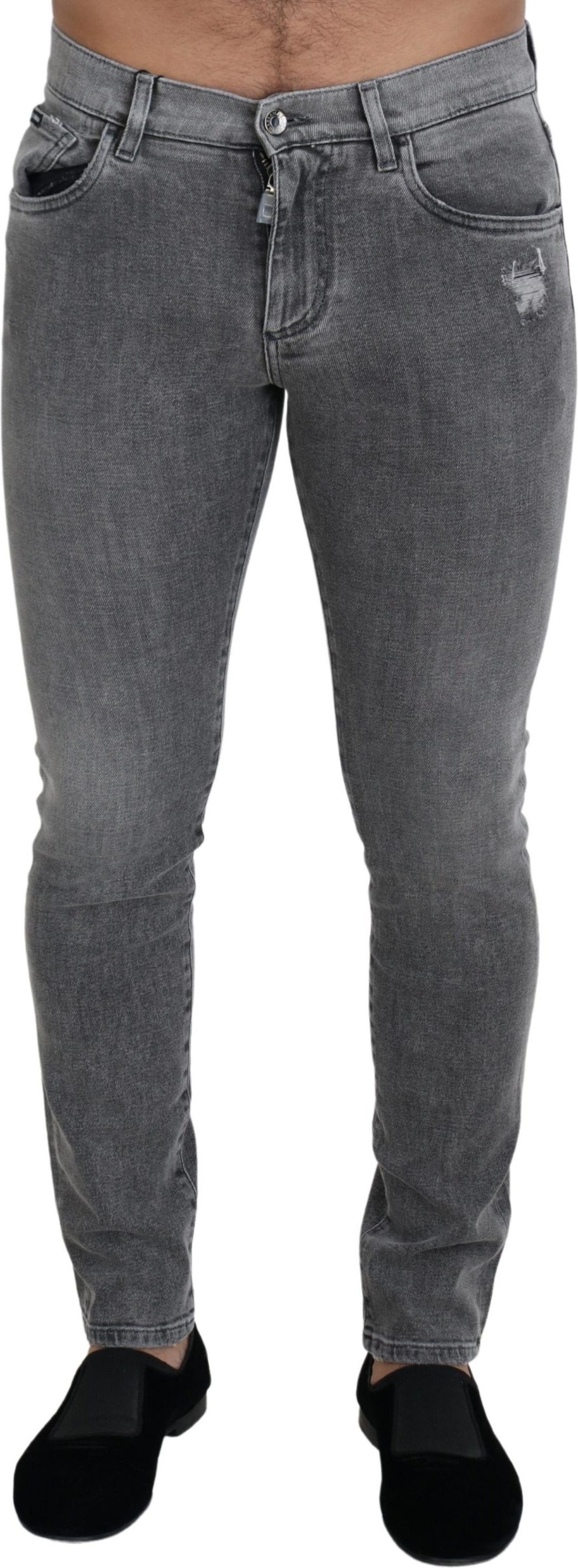 Schlanke Passform Zerrissene Jeans