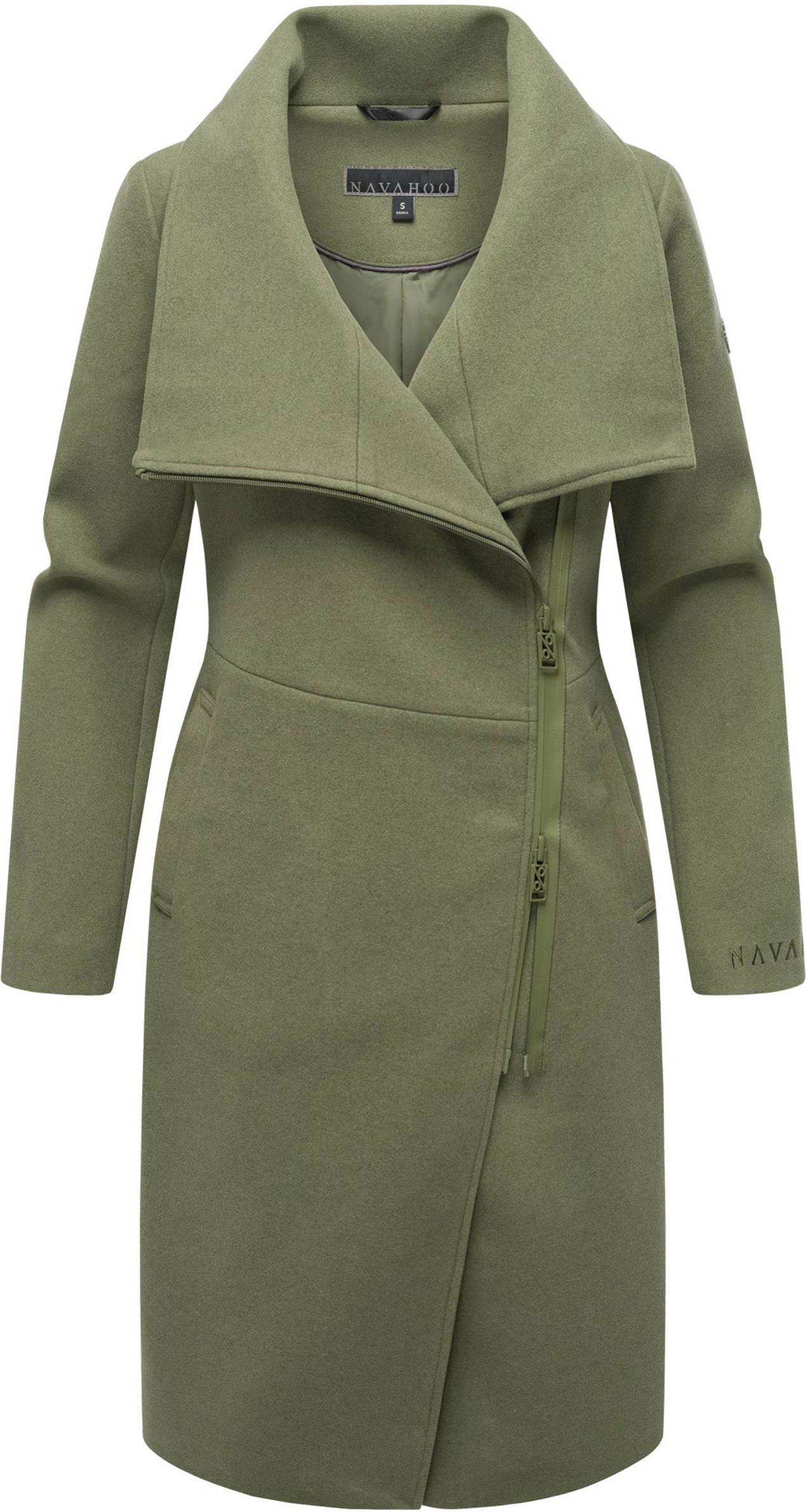 Navahoo Samtrose Damen Übergangsmantel mit Stehkragen – elegant & modern