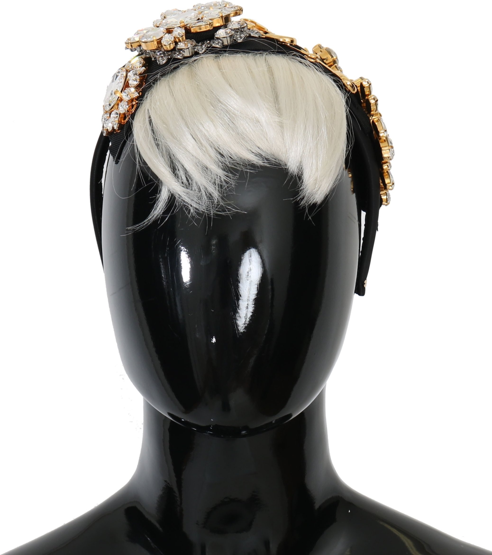 Schwarzes Kristall Weißes Haar Friseurs Headband Diadem