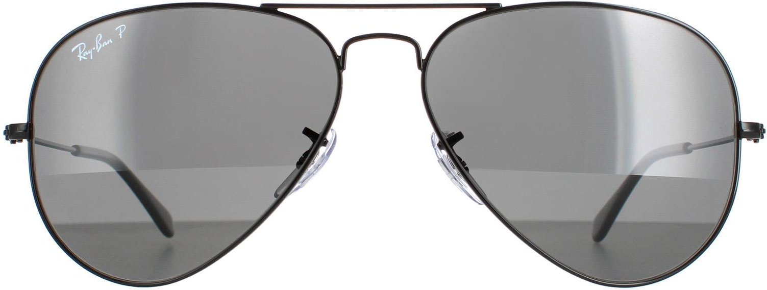 Thumbnail - Ray-Ban Aviator Unisex poliert schwarz/schwarz polarisiert Aviator 3025 Sonnenbrille