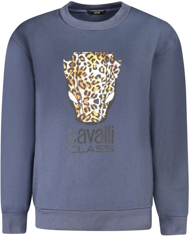 Cavalli Class Blu Polyester Damen Sweatshirt