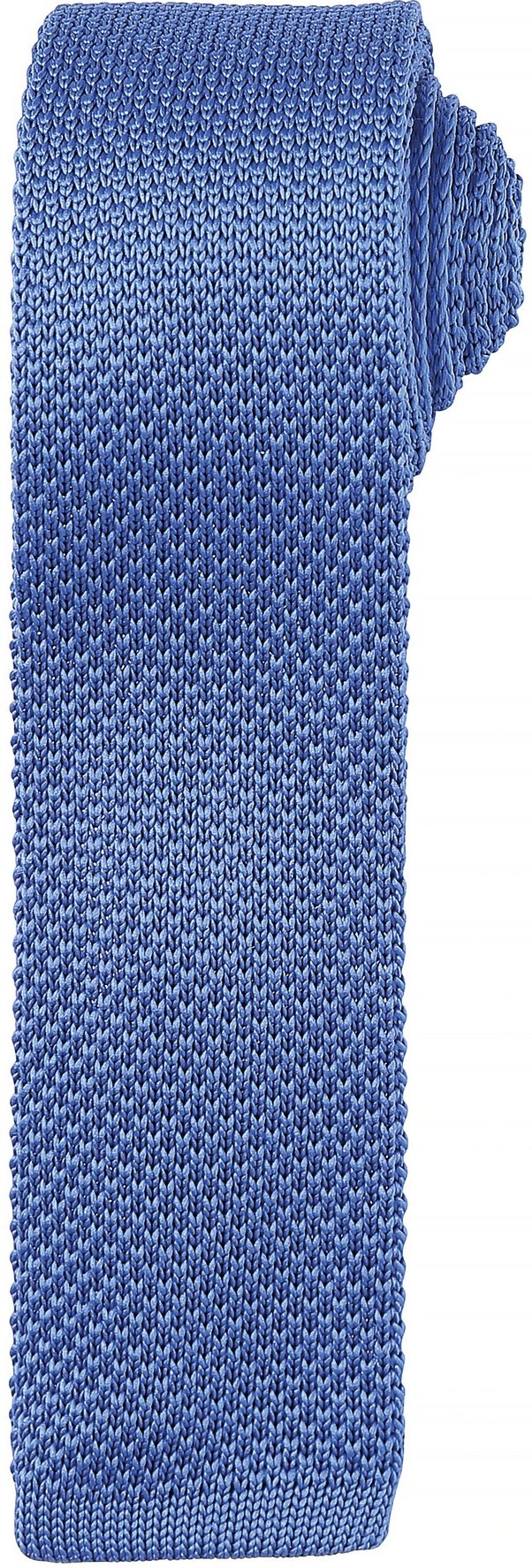 Premier Mens Slim Textured Knit Effect Krawatte (Mittelblau)