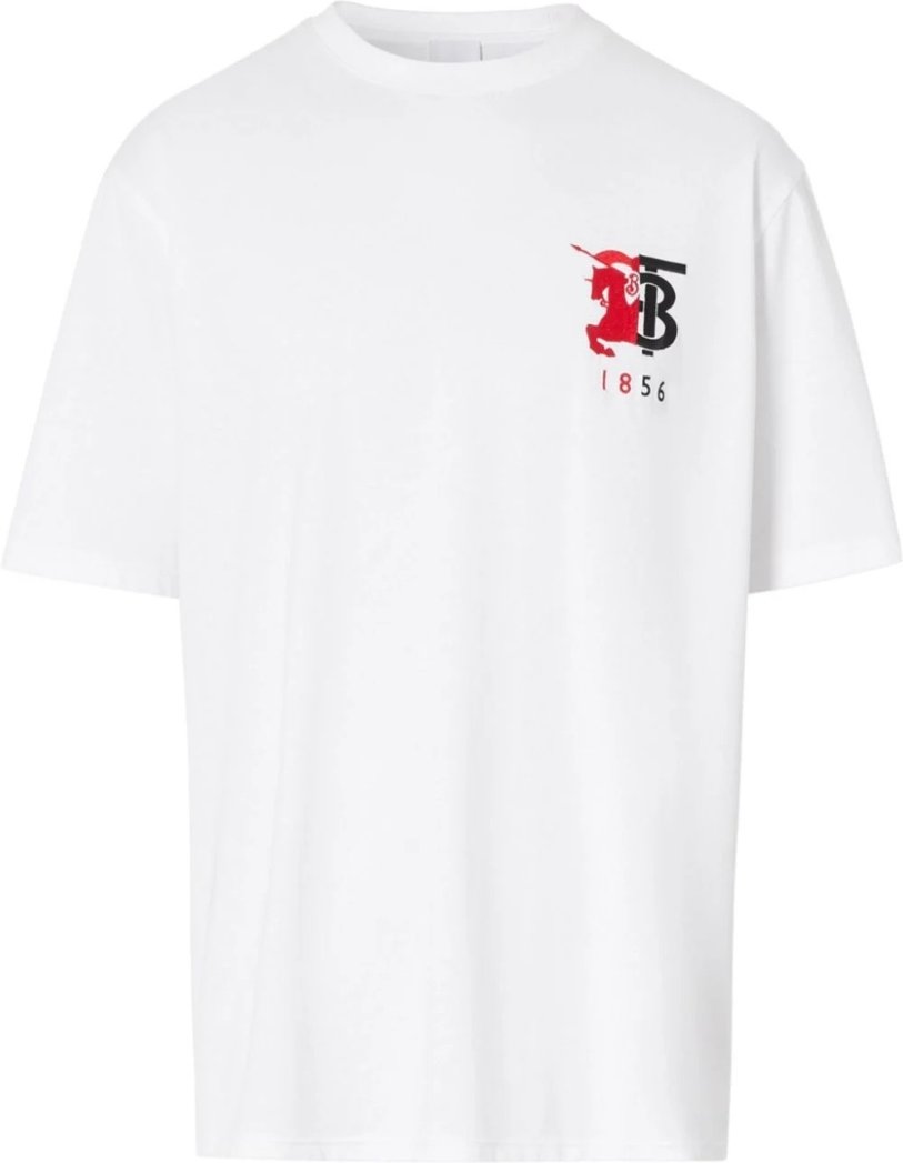 Burberry 1856 Logo Weißes T-Shirt