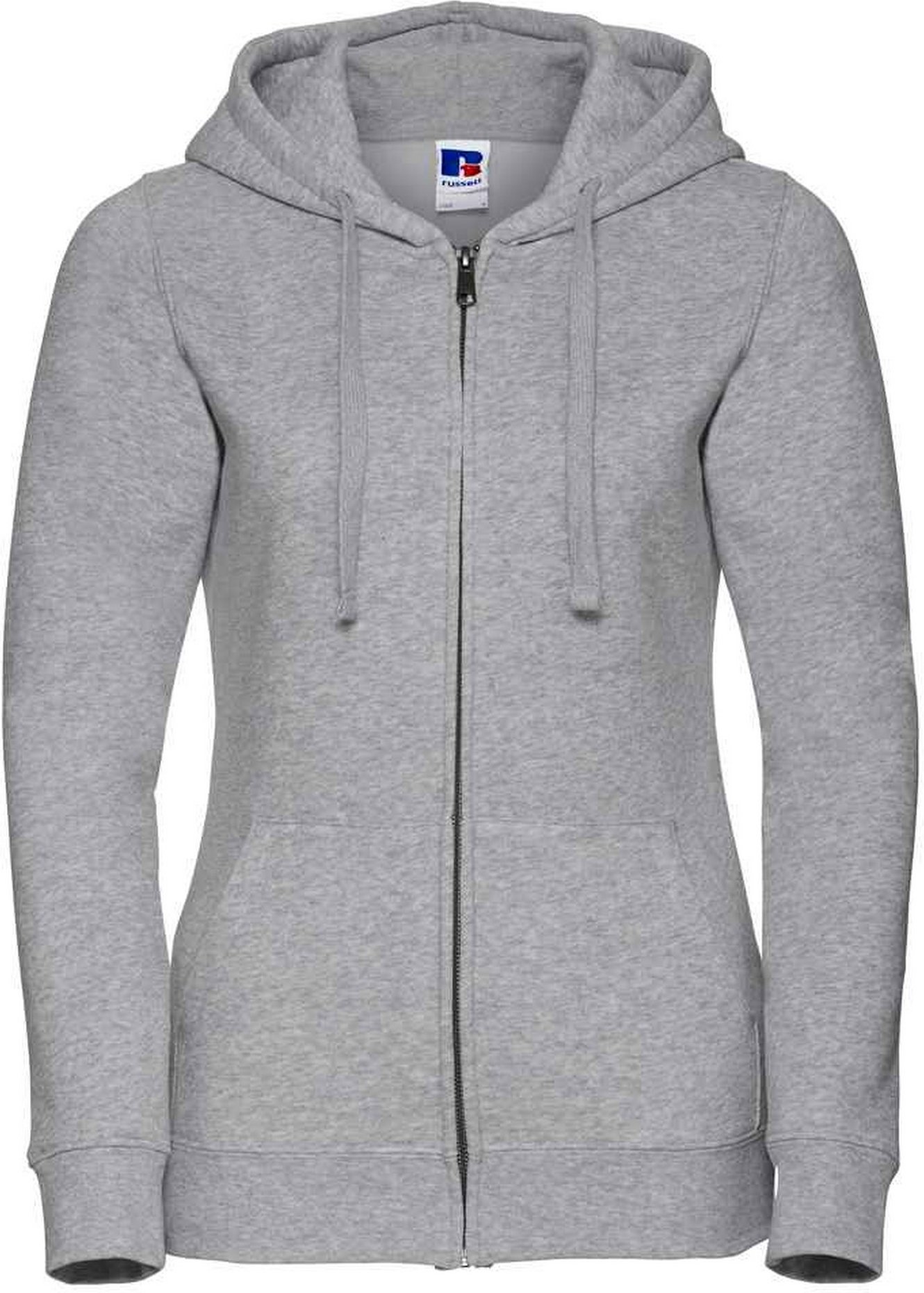 Russell - "Authentic" Kapuzenpullover Durchgehender Reißverschluss für Damen (Helle Oxfordfarbe)