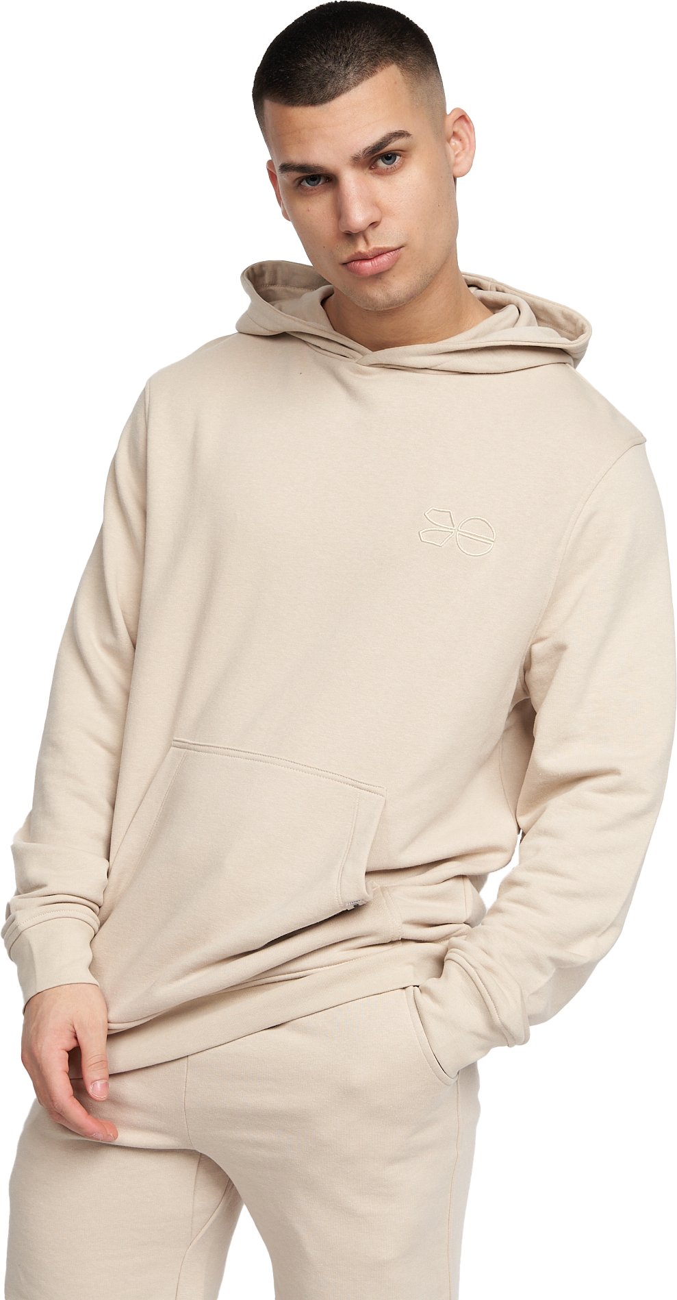 Crosshatch - "Emmson" Kapuzenpullover für Herren (Steinfarben)