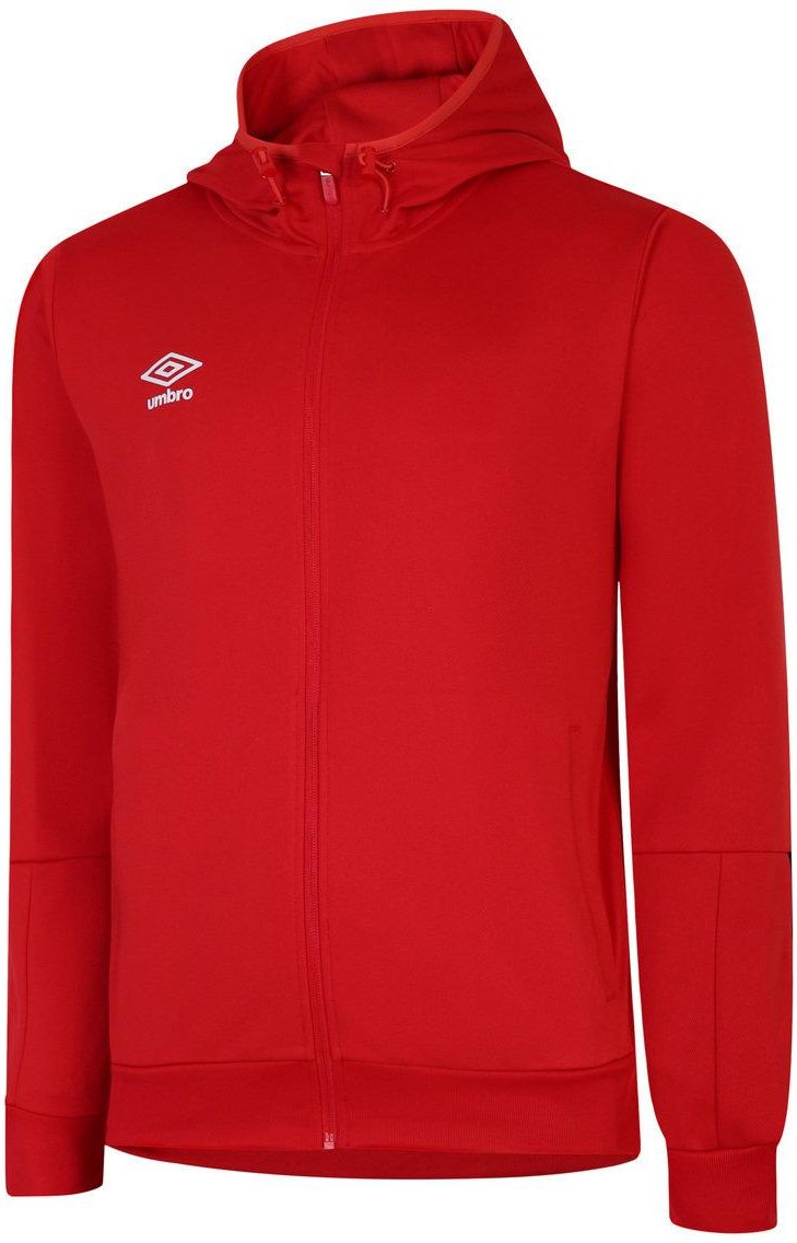 Umbro - "Total Training" Hoodie mit durchgehendem Reißverschluss für Herren (Zinnoberrot/Schwarz)