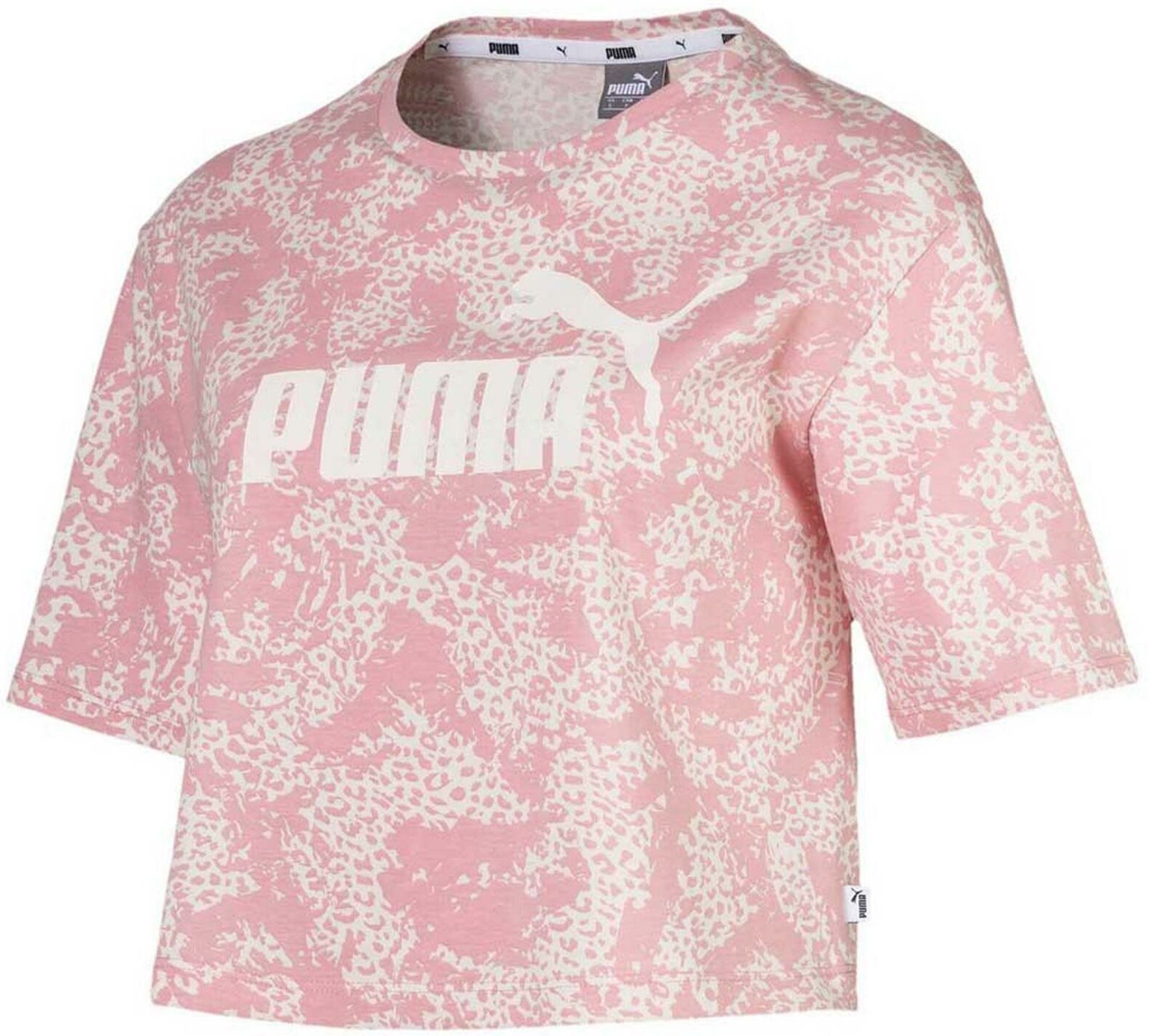 Puma Elevated Essentials Cropped Logo AOP T-Shirt Womens Top 580392 94