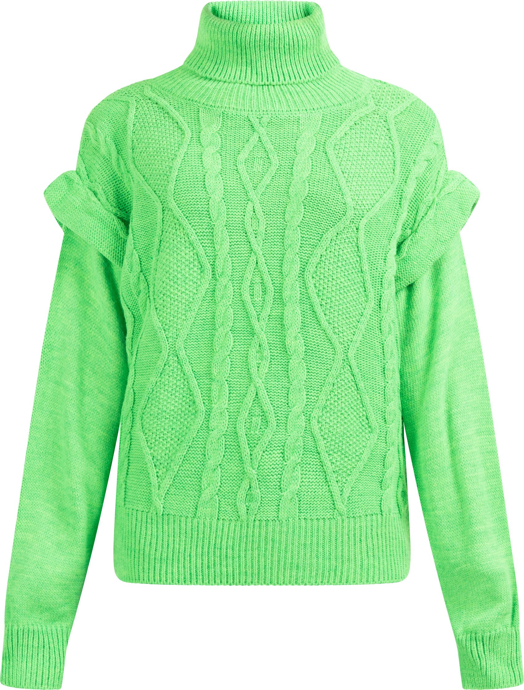 Mymo Strickpullover Damen grün