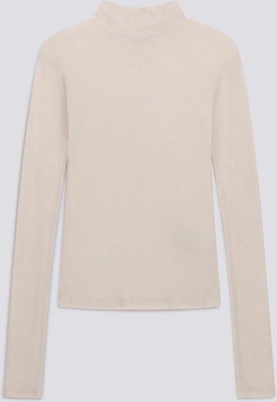 Damen beige HANIKE NECK M/L Langarm-T-Shirt