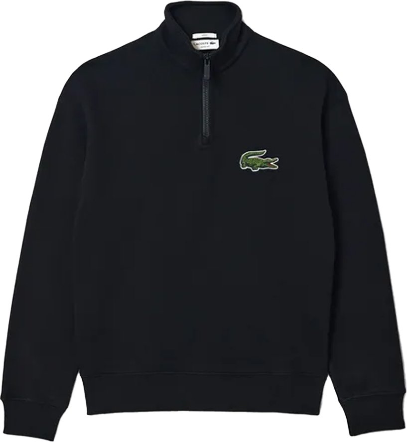 Lacoste - Sweatshirt mit kurzem Reißverschluss für Herren/Damen Unisex (Schwarz)