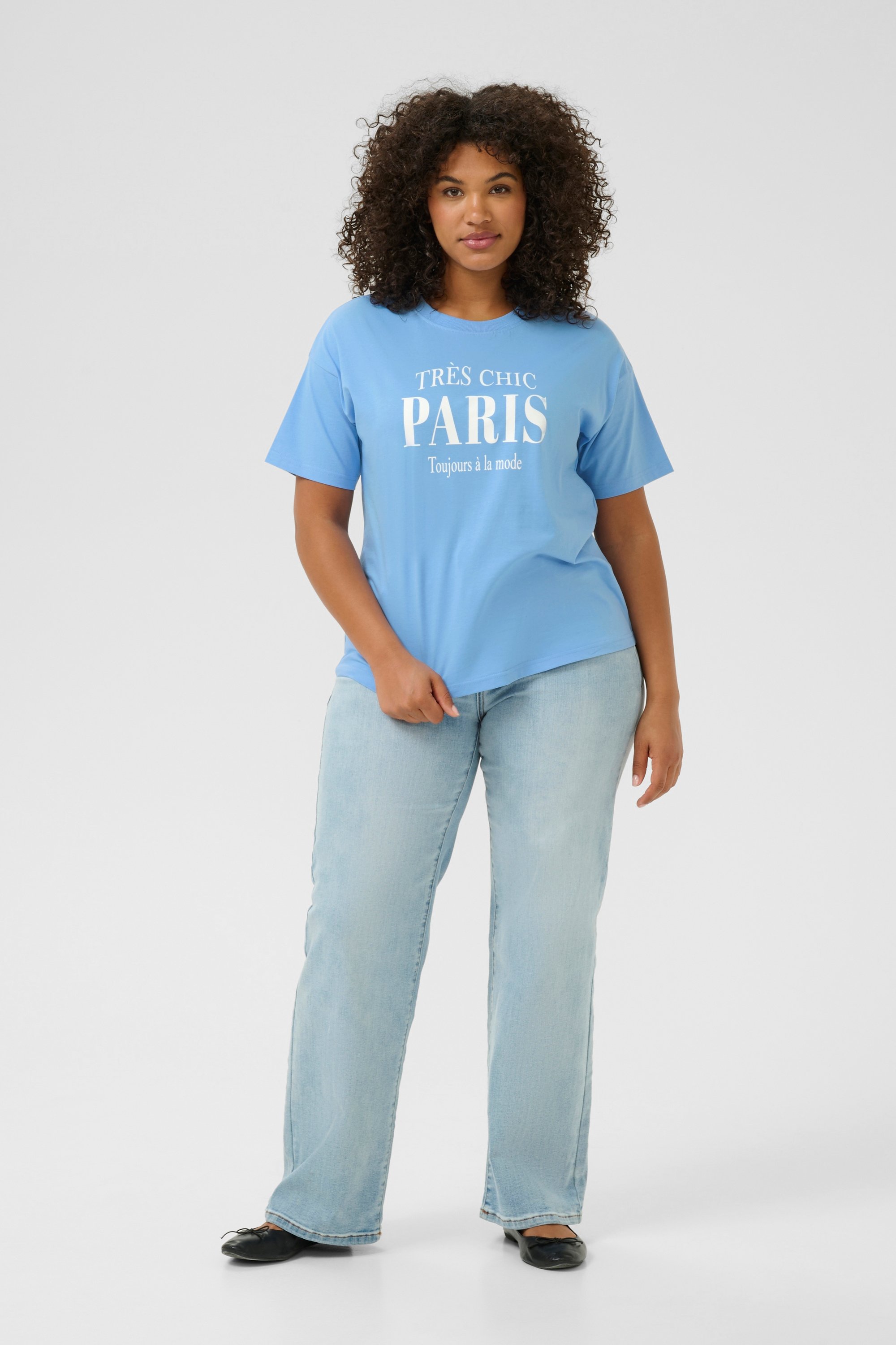 T-shirt Loose fit Vista Blue W. Chalk Paris light blue