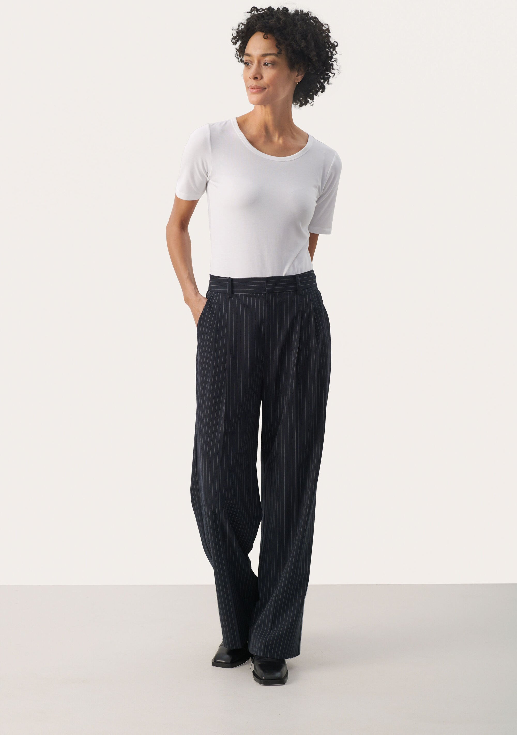 Pants Suiting Classic fit Dark Navy Pinstripe navy