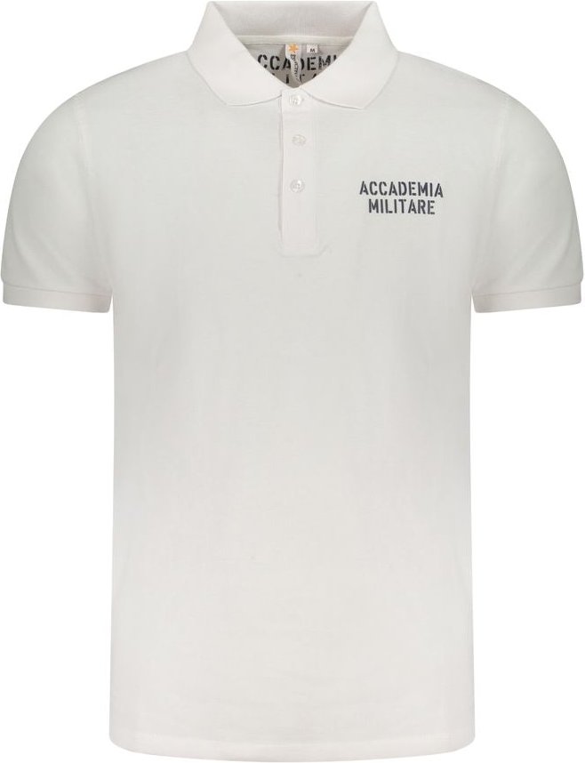 Accademia Militare Weißes Baumwoll-Polohemd für Herren