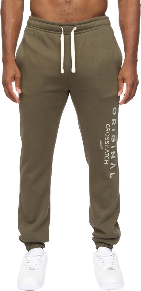 Crosshatch - "Jamals" Jogginghosen für Herren (Dunkel-Olive)