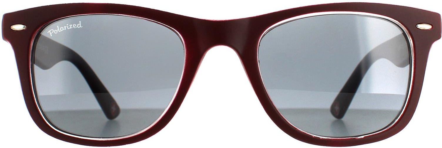 Montana Square Unisex Burgund Rubbertouch Grau Polarisiert MP41 Sonnenbrille