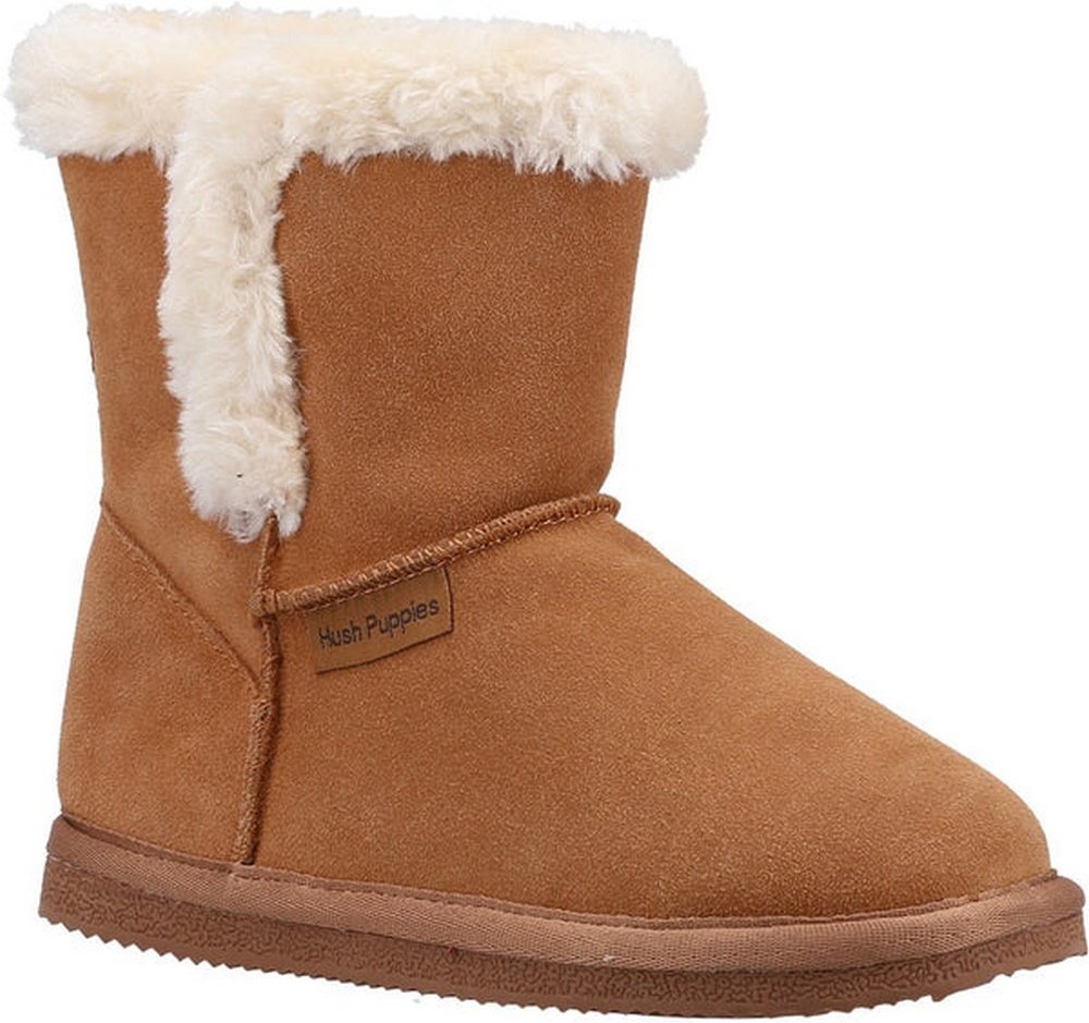 Hush Puppies Mädchen Ashlynn Wildleder Hausschuhe (Tan)