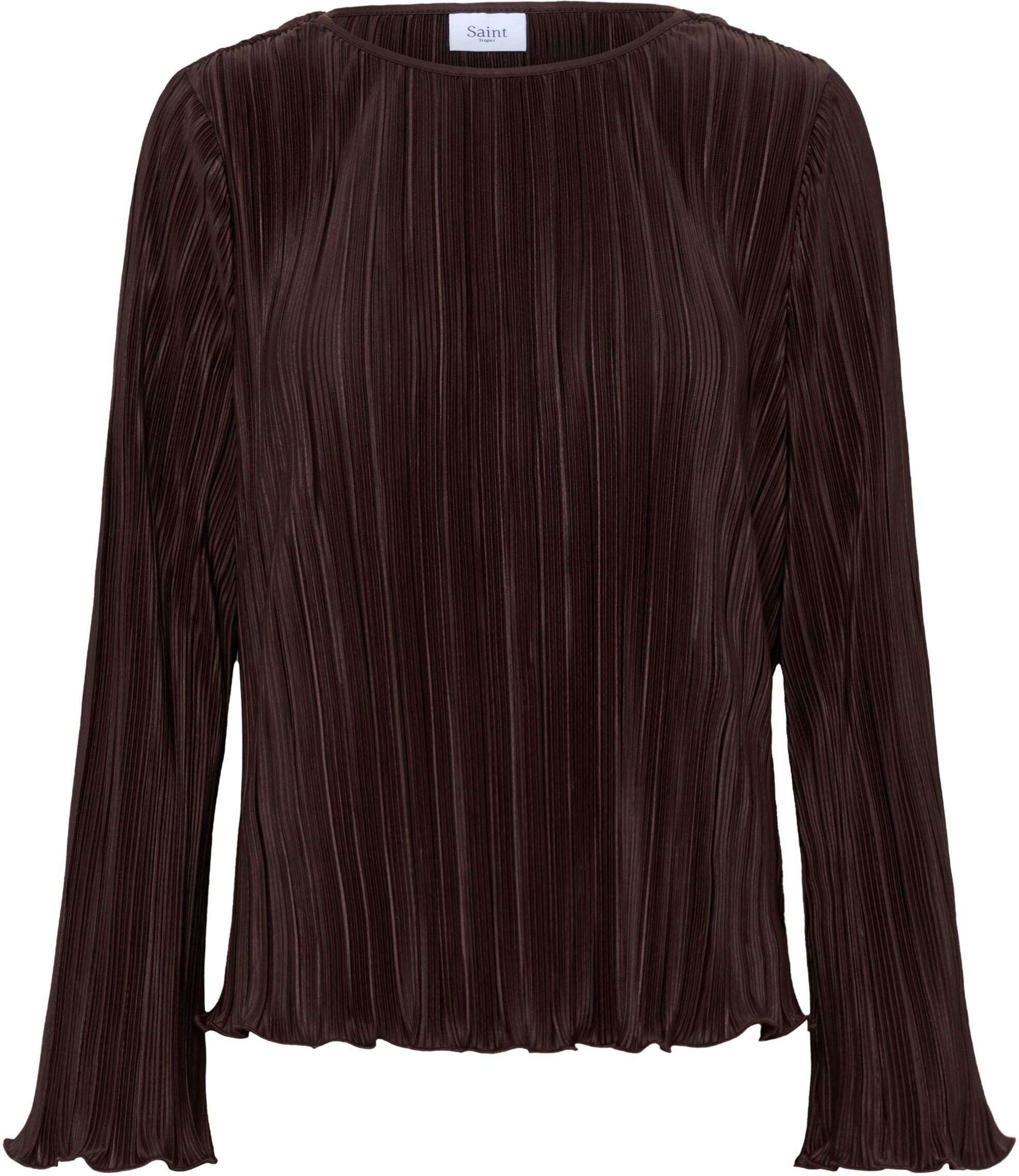 Langarm-Bluse ZuniSZ Langarm-Bluse Gerade Passform dark brown