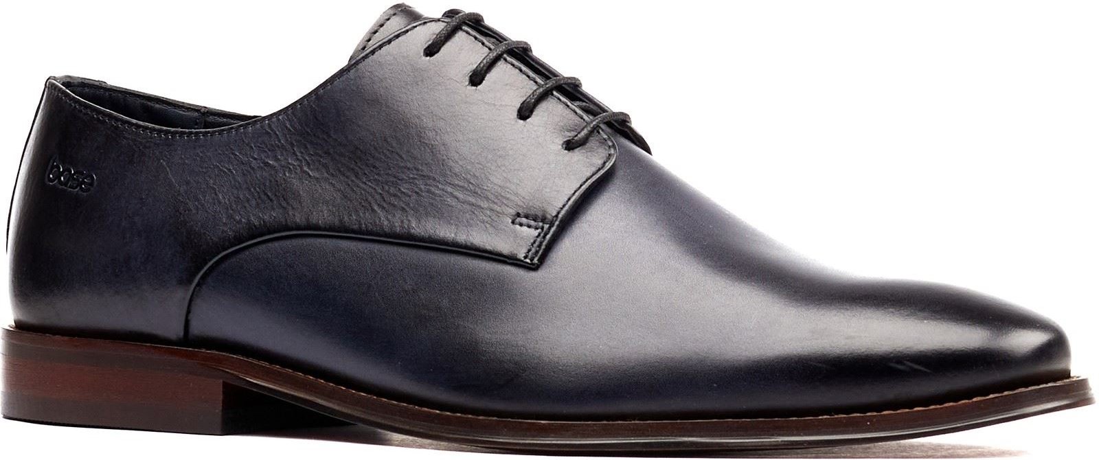 Base London Marley Derby-Lederschuhe für Herren in Marineblau mit Schnürung