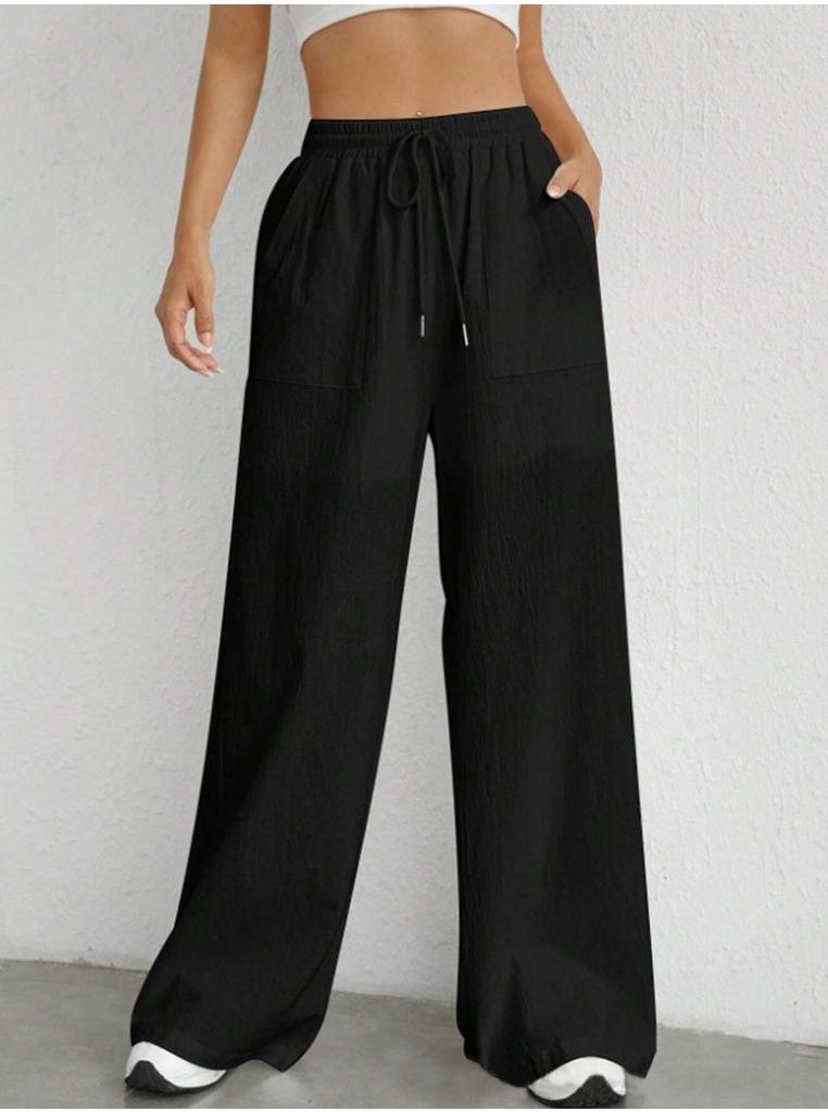 Thumbnail - Hose mit weitem Bein und Taschen mit Kordelzug