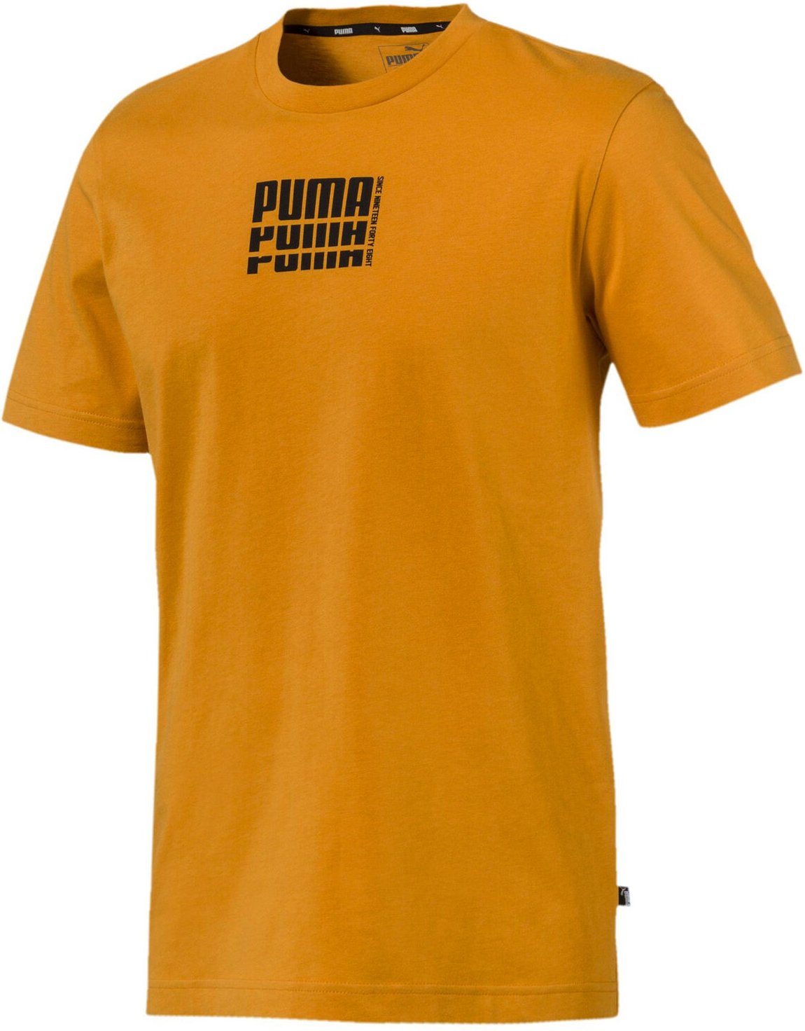 Puma Mens Rebel Up Basic Tee Casual Graphic T-Shirt Gelb 852404 25