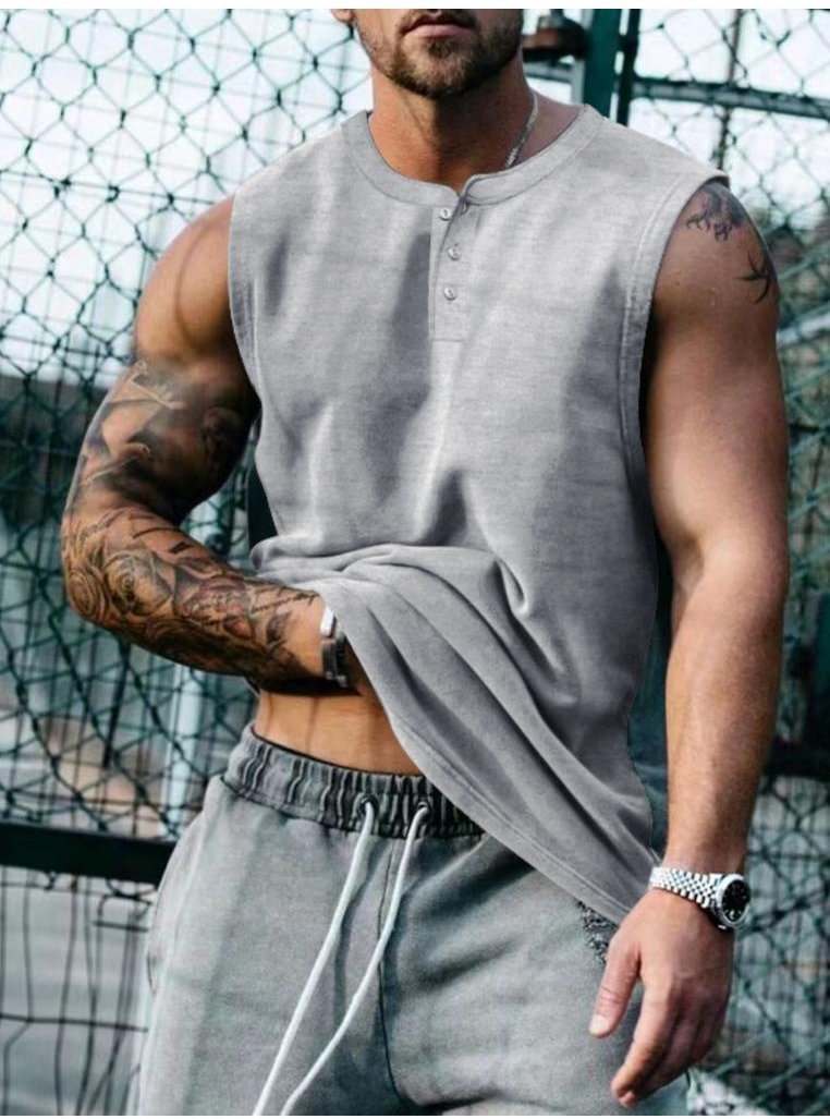 Herren Plus-Size Rundhals-Top