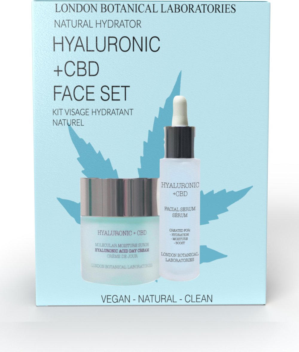 London Botanical Laboratories LBL-Coffret visage CBD + Hyaluronique (Sérum + Hydratant)