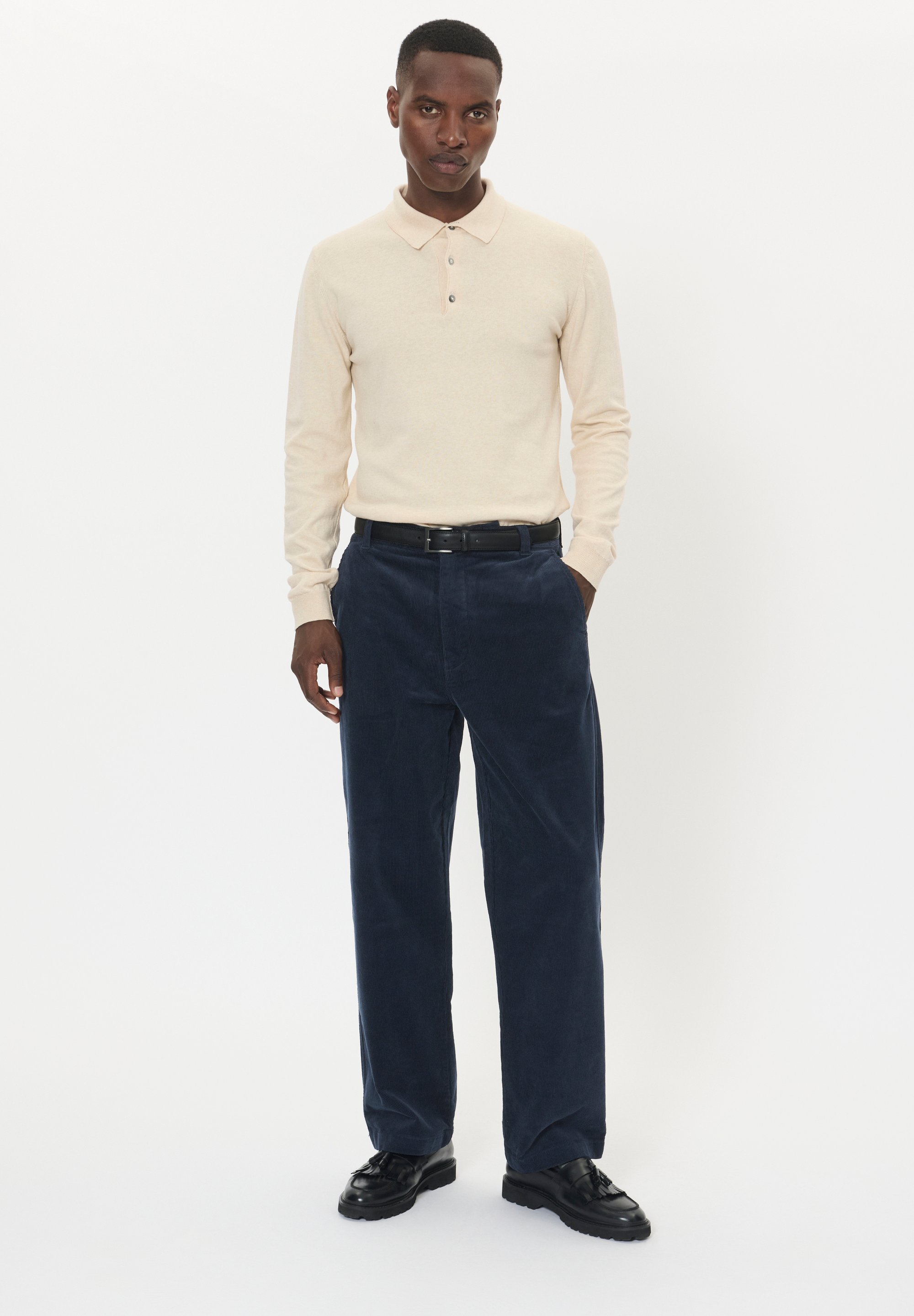 Casual Hose MAChino Casual Hose Lockere Passform navy blue