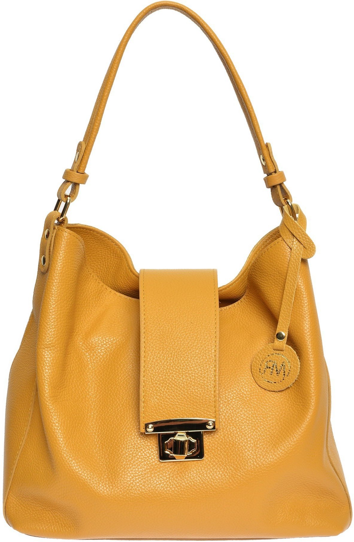 Roberta M Senfgelbe Lederhandtasche